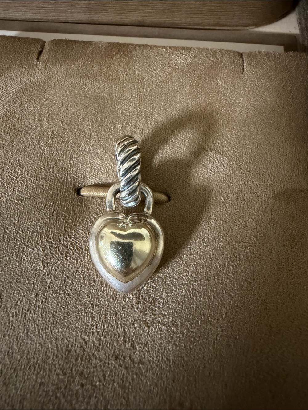 David Yurman silver and 14k gold charm